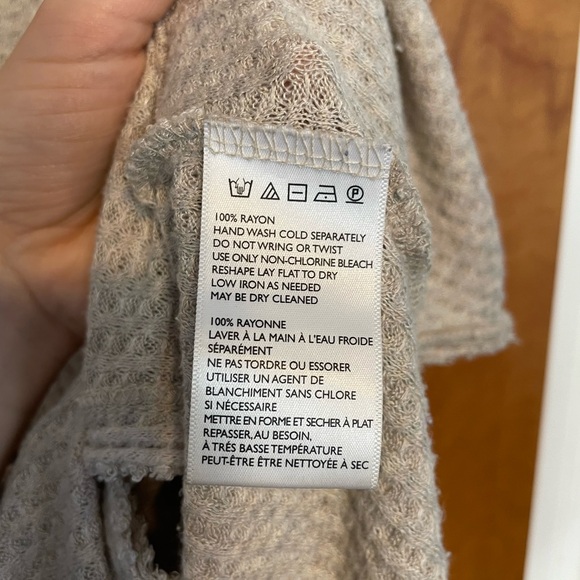 Urban outfitters Out From Under Beige Jojo Button Down Thermal Long Sleeve Shirt - Picture 4 of 6